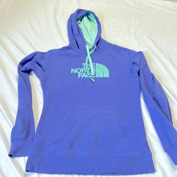 The North Face Tops - Northface Purple/mint green hoodie size M